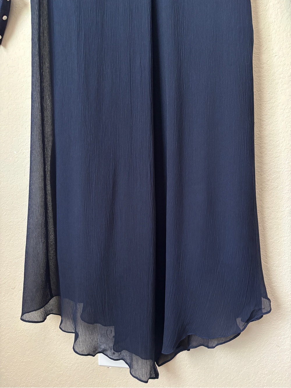 Rohit Gandhi + Rahul Khanna Crinkle Silk Beaded Placket Midi Formal Dress - Picture 3 of 14